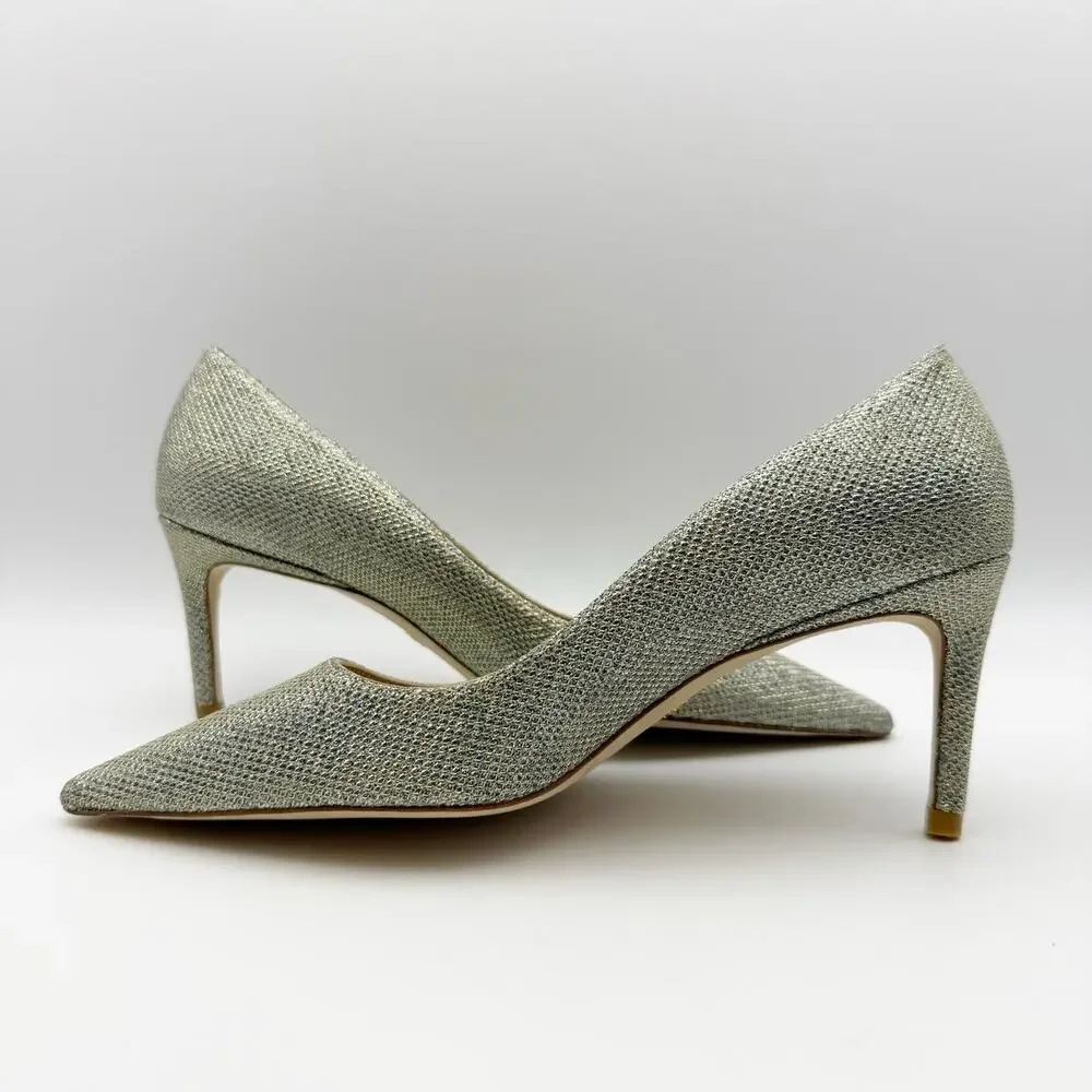 Stuart Weitzman Women’s Stuart 75 Pump Platino Heels Size 5 Gold NWOB